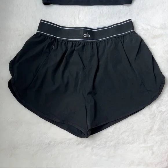 ALO Yoga Sports Tank and Shorts Set in Black